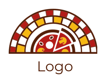 make a restaurant logo half pizza in poker chip - logodesign.net