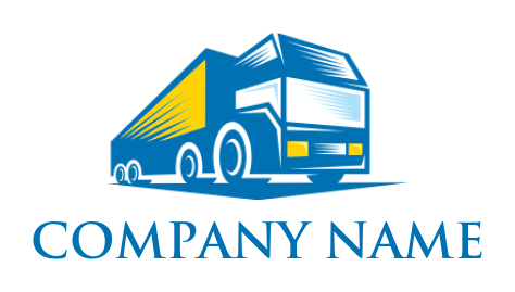 logistics logo online half shade cargo truck - logodesign.net