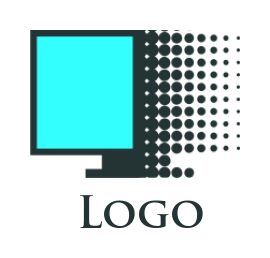 design an IT logo half tone LCD screen - logodesign.net