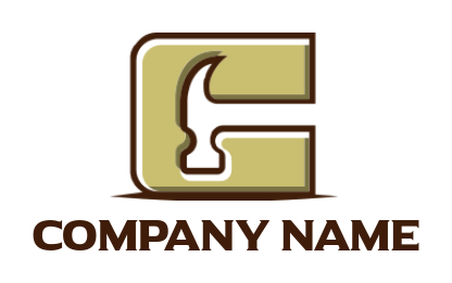 create a Letter G logo hammer inside letter g - logodesign.net