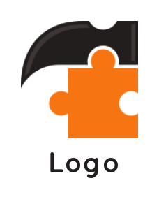 handyman logo template hammer jigsaw puzzle - logodesign.net