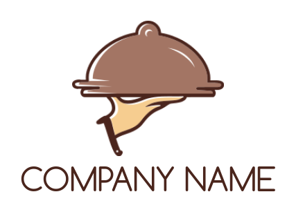 restaurant logo maker hand holding cloche - logodesign.net