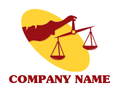 law firm logo of hand holding scale of justice