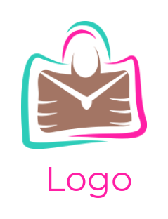 apparel logo image handbag in outline - logodesign.net