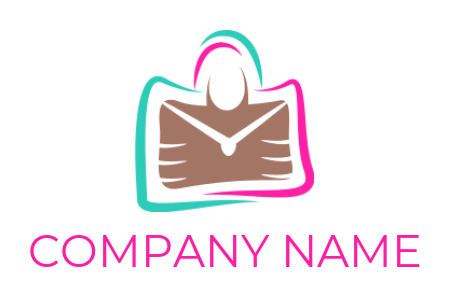 apparel logo image handbag in outline - logodesign.net