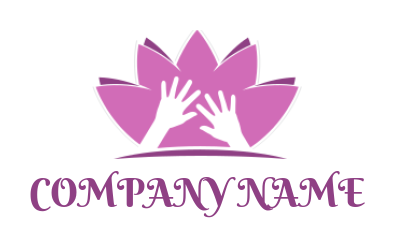 design a massage logo hands inside lotus flower - logodesign.net