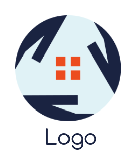 insurance logo hands protecting house window