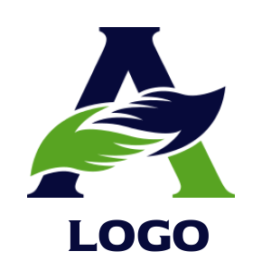 Make a Letter A logo handshake inside letter A