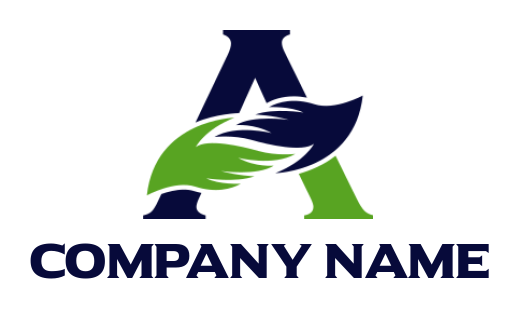 Make a Letter A logo handshake inside letter A