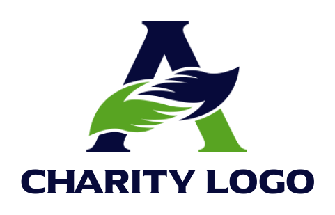 Make a Letter A logo handshake inside letter A