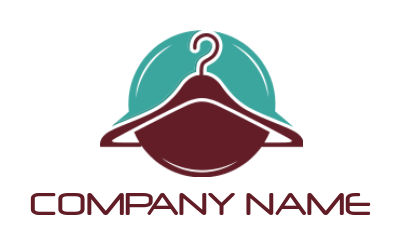 cleaning logo of hanger in front of the circle