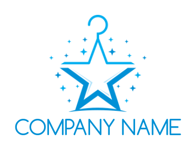 cleaning logo online star with hanger