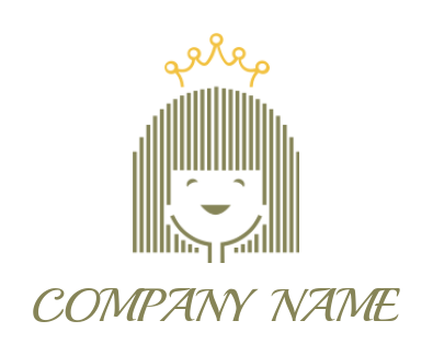 childcare logo online happy girl with crown - logodesign.net