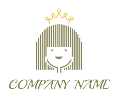 childcare logo online happy girl with crown - logodesign.net