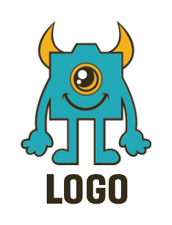 create a photography logo happy monster camera