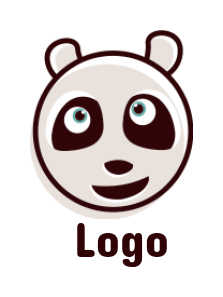 pet logo template happy panda face - logodesign.net