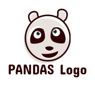 pet logo template happy panda face - logodesign.net