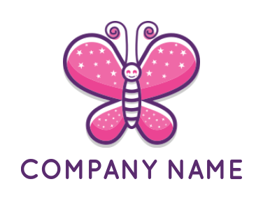 make a fashion logo happy shiny 3D butterfly - logodesign.net