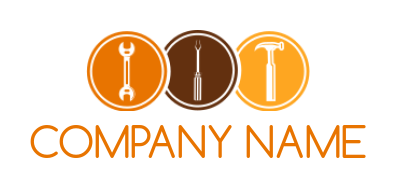 make a handyman logo hardware tools in circles