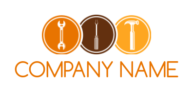 make a handyman logo hardware tools in circles