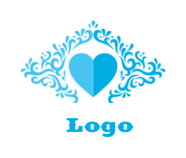 dating logo heart in ornaments
