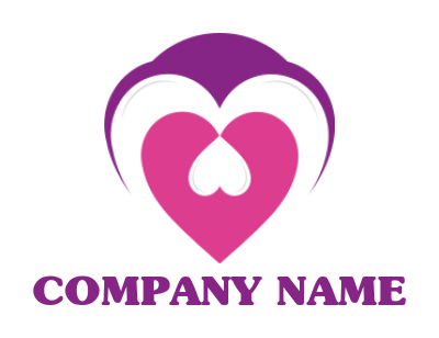 make a dating logo heart inside another heart