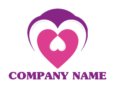 make a dating logo heart inside with another heart - logodesign.net