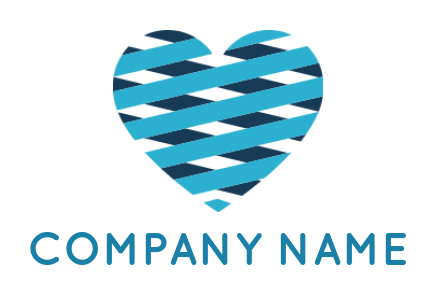 dating logo interweave ribbon heart