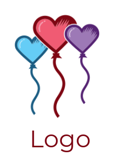 make a dating logo heart shape party balloons