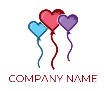 make a dating logo heart shape party balloons