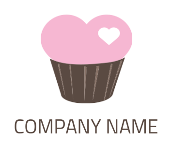 create a dating logo heart shape muffin - logodesign.net