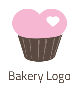 create a dating logo with a heart shape muffin