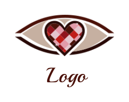 gemstones logo online heart gem in an eye shape