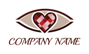 gemstones logo online heart gem inside an eye shape - logodesign.net