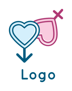 matchmaking logo heart shaped male female signs