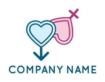 matchmaking logo heart shaped male female signs