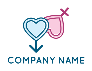 matchmaking logo icon heart shaped male female signs - logodesign.net