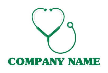 create a medical logo heart shaped stethoscope - logodesign.net