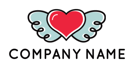 dating logo icon heart with wings - logodesign.net