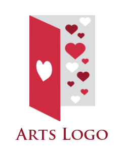 dating logo online hearts inside greeting card