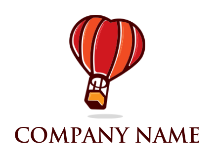 dating logo of heath shape forming love balloon