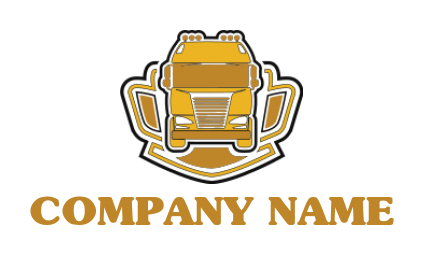 create a transportation logo heavy trailer truck