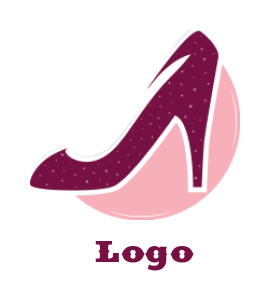 fashion logo heel shoe in circle 