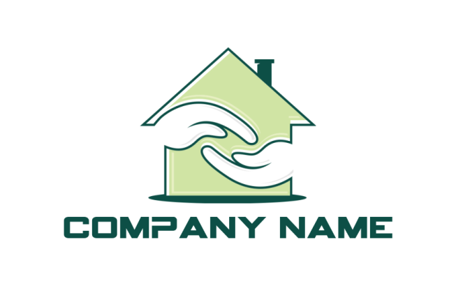 insurance logo design helping hands in home - logodesign.net 