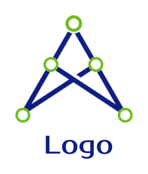 Design a Letter A logo tech wires forming letter A