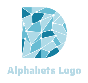 Letter D logo icon hi-tech wires forming letter D