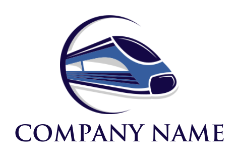 transportation logo template high speed bullet train in swoosh - logodesign.net