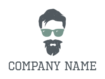 create a fashion logo hipster face with glasses - logodesign.net