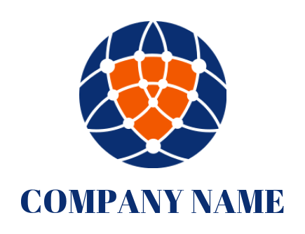 IT logo online hitech circle with shield - logodesign.net