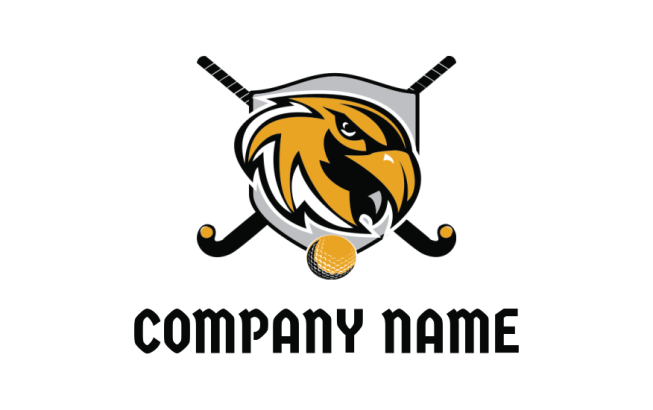 create an animal logo hockey and eagle mascot